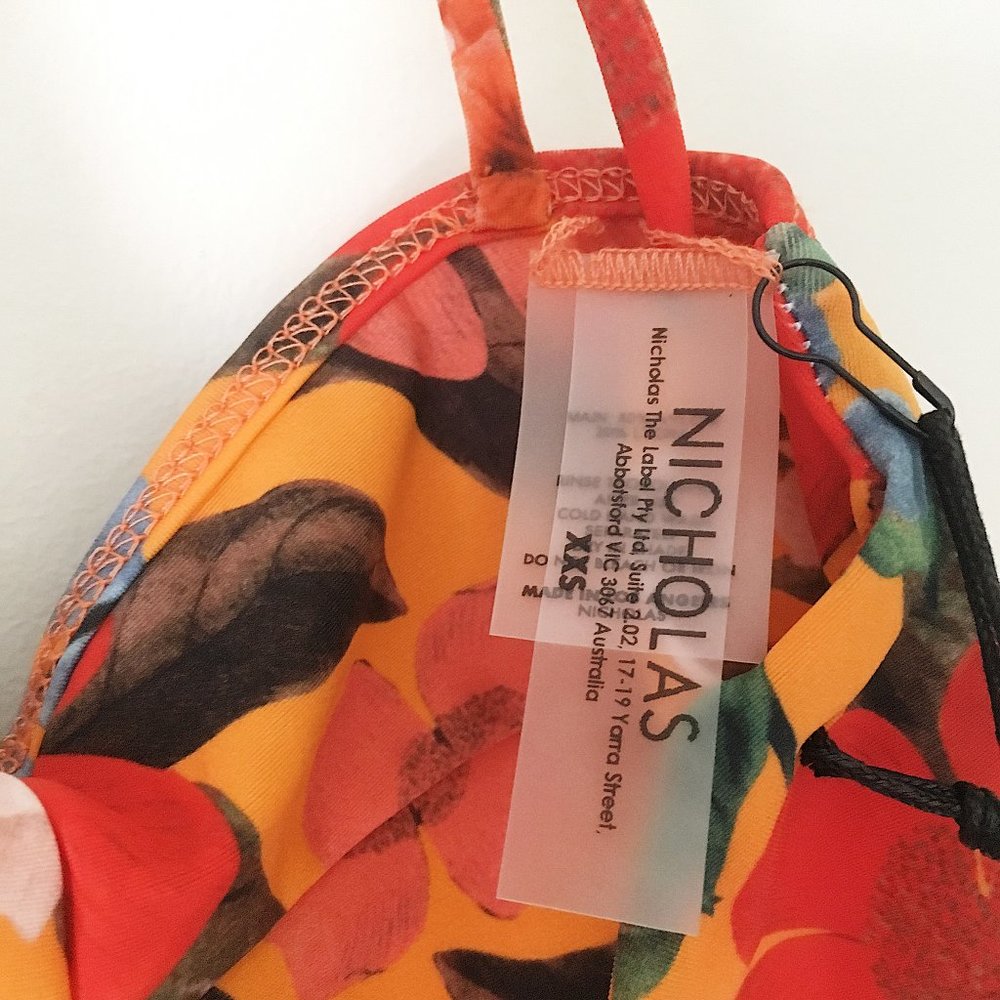 Nicholas Twist Bikini Top - TANGERINE MULTI - Picture 7 of 9